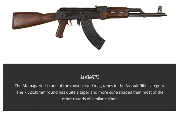 Why the magazine of an AK-47 have a curved shape?