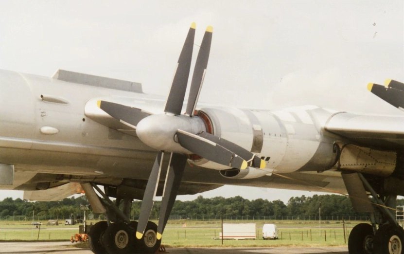 contra rotating propellers on a Tu 95 Russian contra-rotating propellers on an aircraft