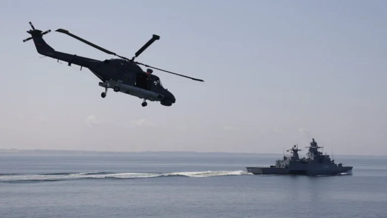 Russian Warship Opens Fire on German Helicopter