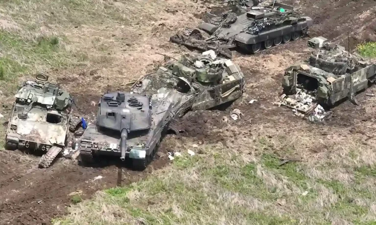Leopard tanks were destroyed in Ukraine 40 Leopard Tanks Lost