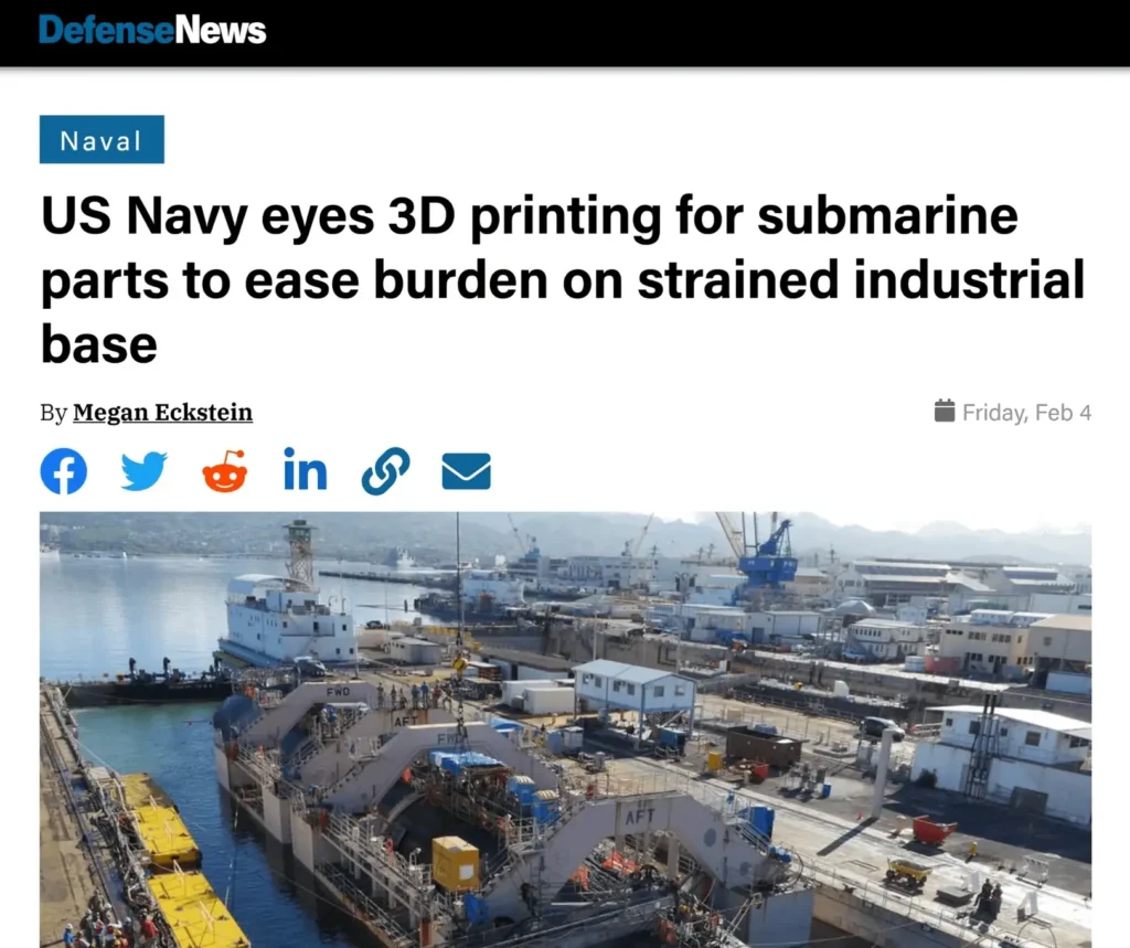 3d printing in military use