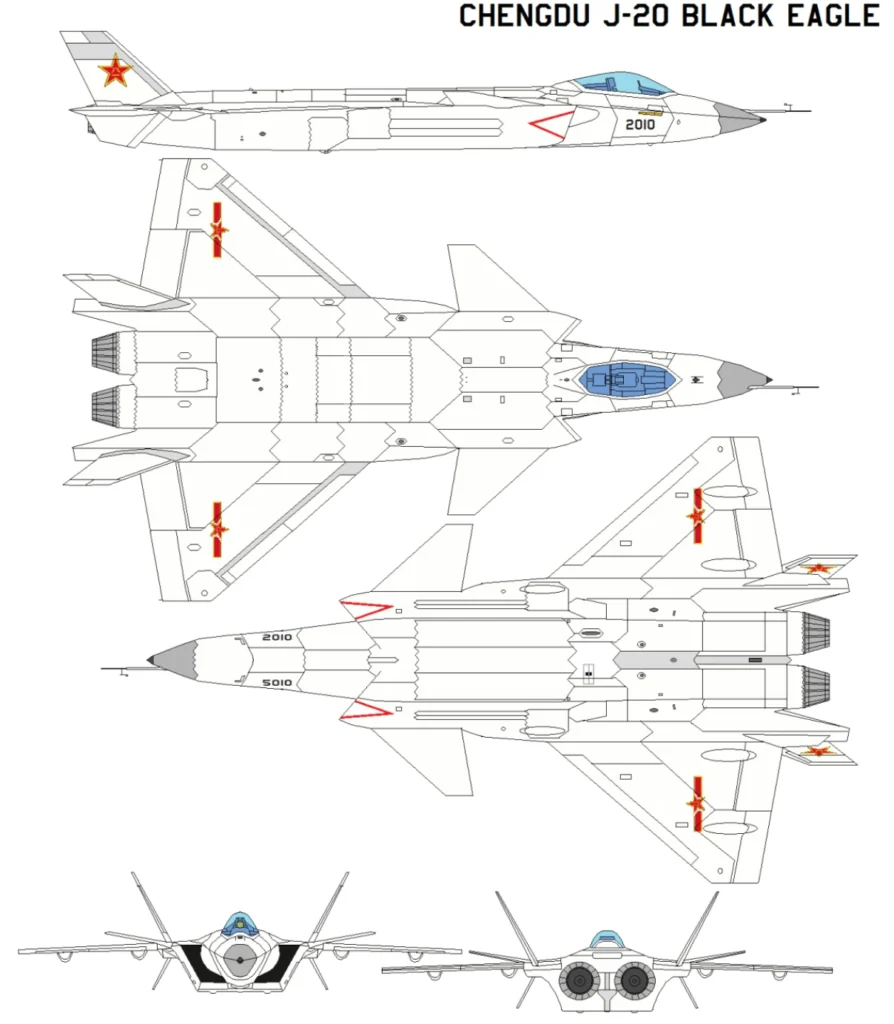 chinese j 20 blueprint chinese j-20 blueprint