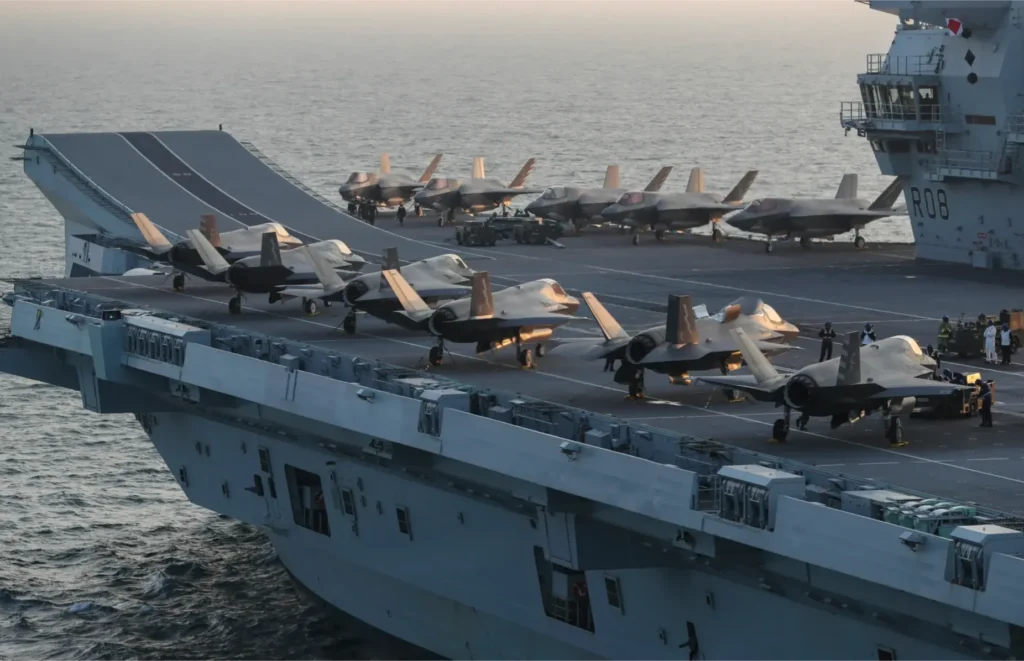 f-35b on HMS queen elizabeth flight deck