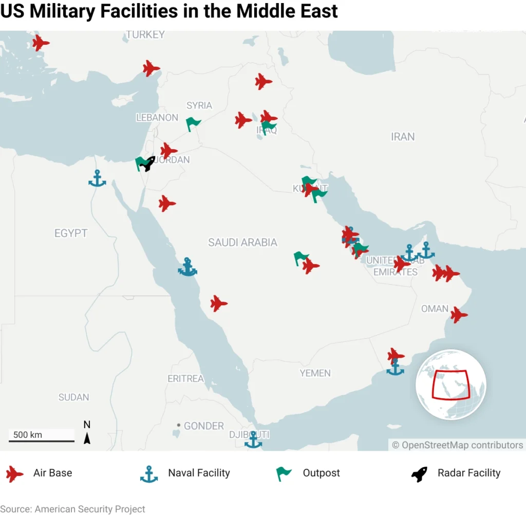 us military facilities in the middle east
