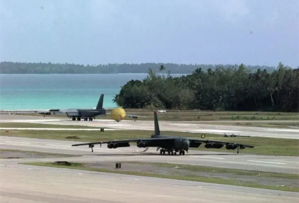 b-52 bomber in diego garcia