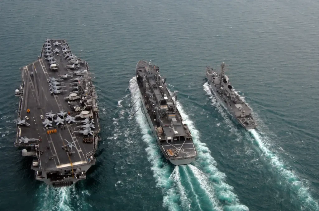 USS harry truman with support ships