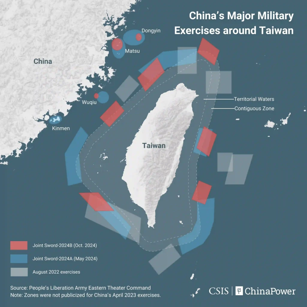Chinese military drills near Taiwan
