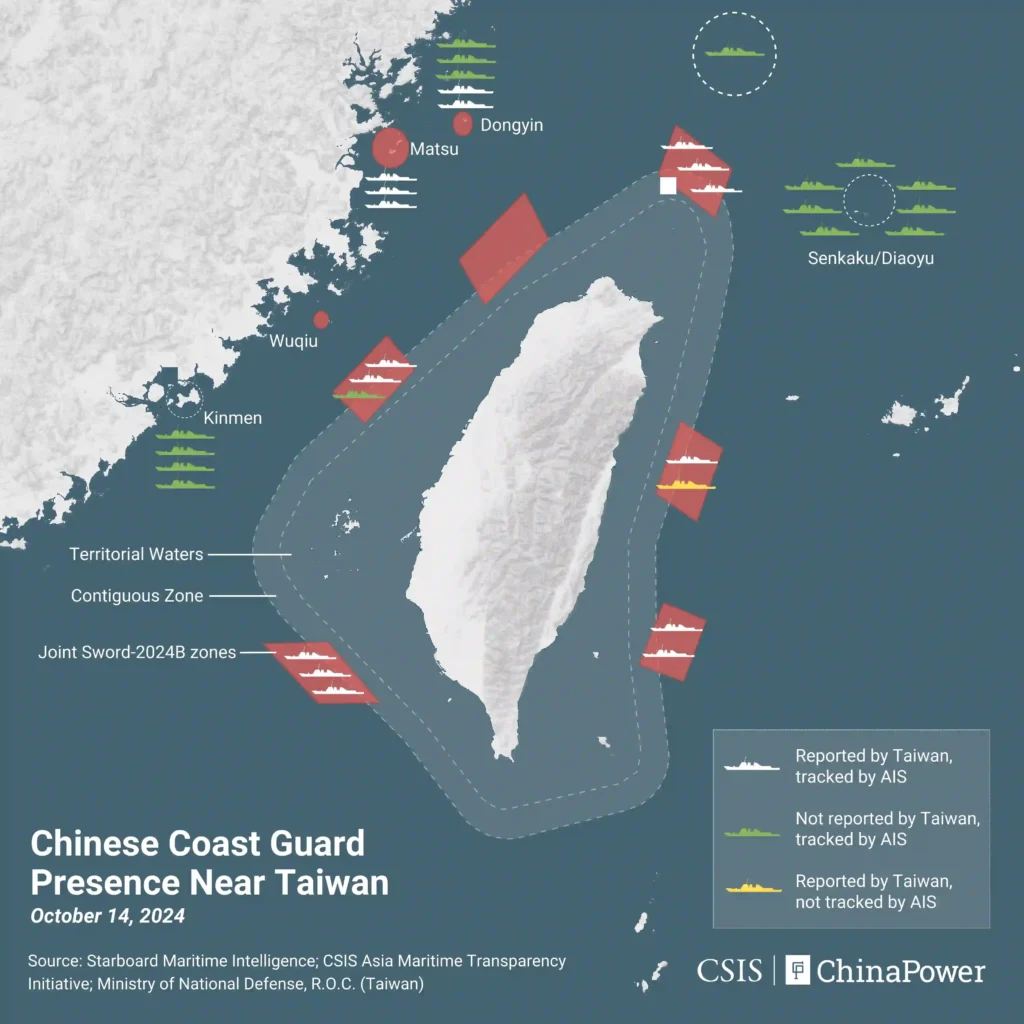chinese coast guard near taiwan