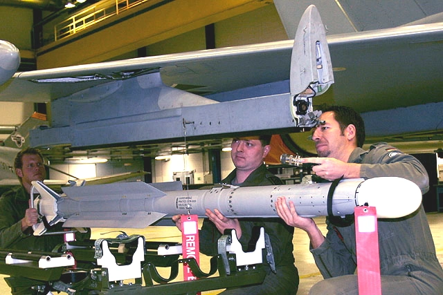 Iris-t missile mount to Eurofighter Jet