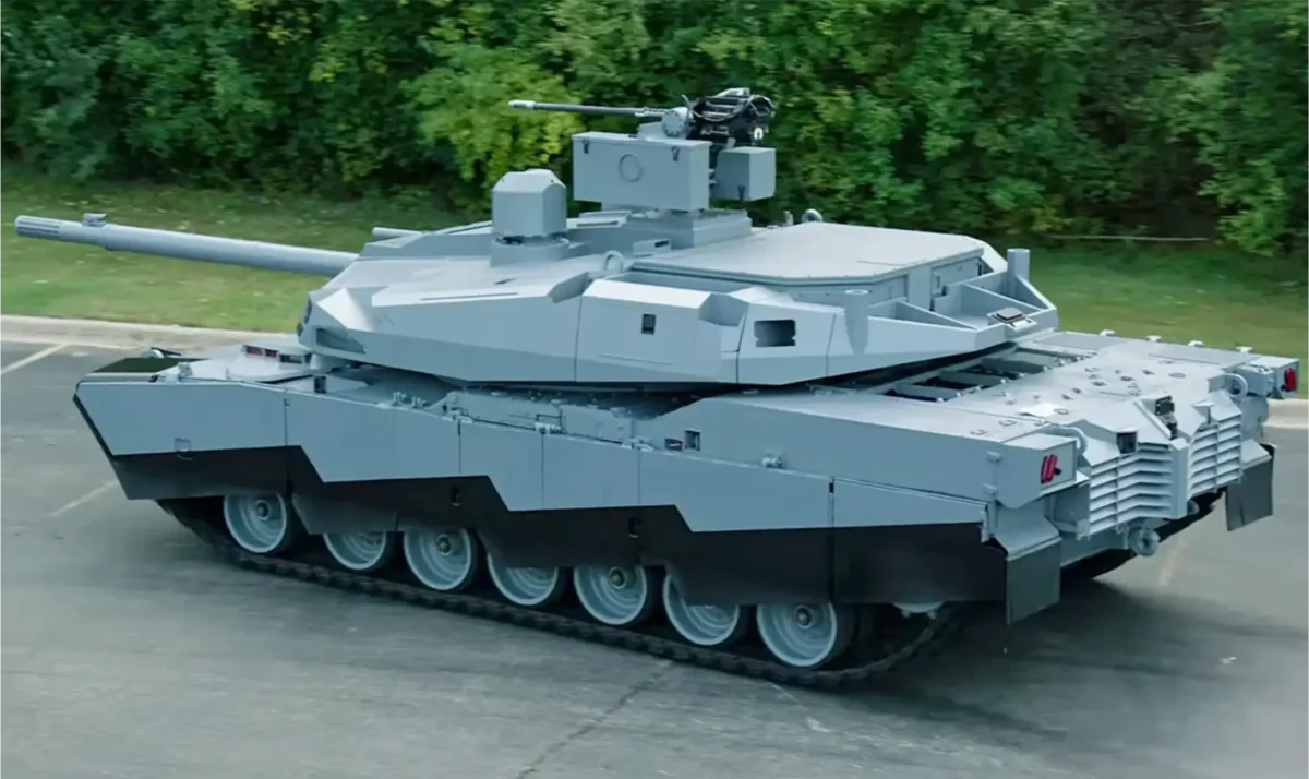 AbramsX tank from side view