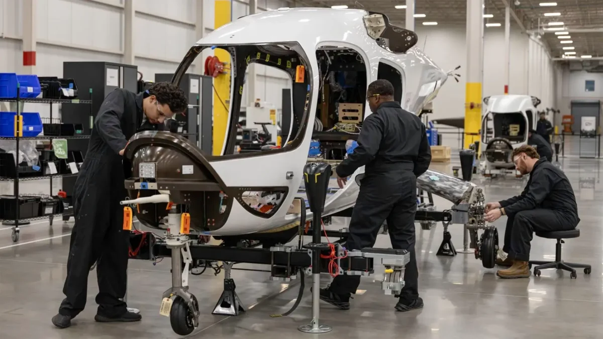 Archer Midnight eVTOL final assembly at Palo Alto facility.