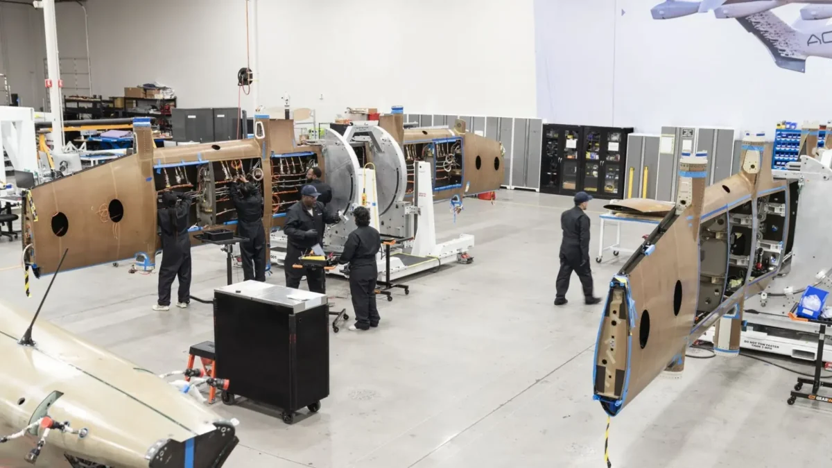 Midnight eVTOL fuselage construction at Covington plant.