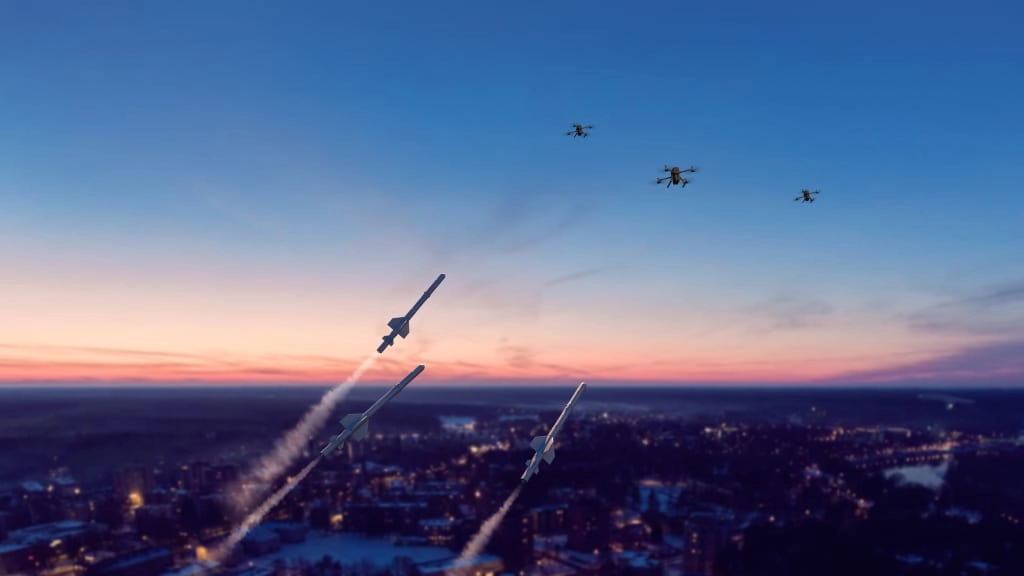 Saab Nimbrix missile in a simulated drone interception.