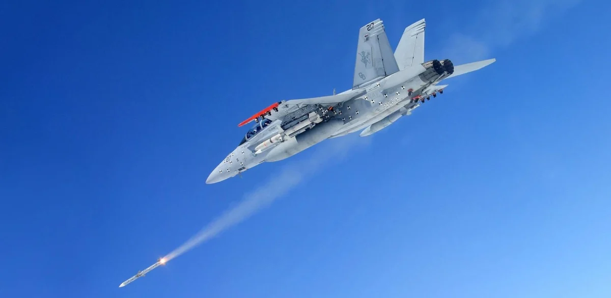 AIM-120D AMRAAM F3R launched from F/A-18 Super Hornet at Point Mugu