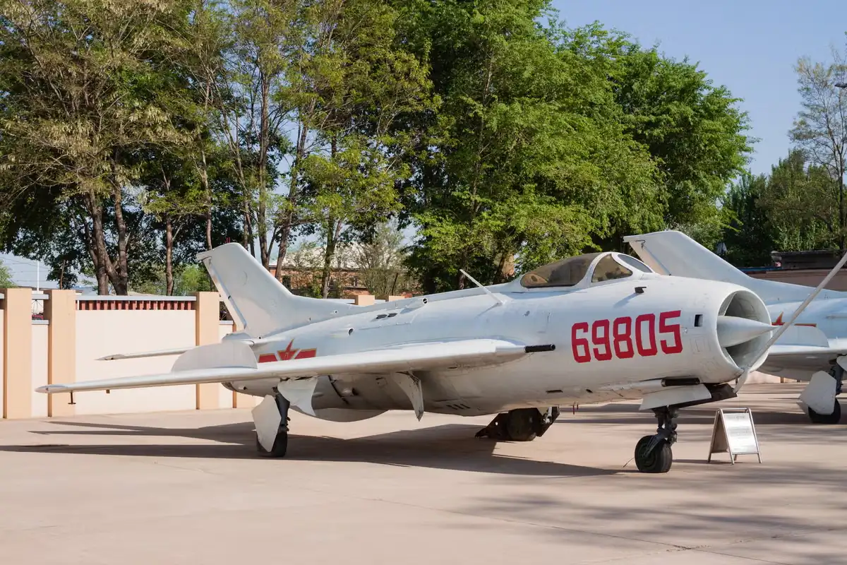 china j6 fighter jet ground 1 J-6 fighter jet on the ground.