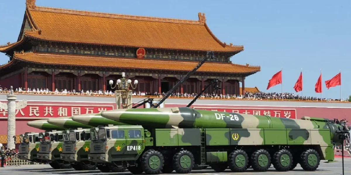 df26 modernization tel parade DF-26 missiles on mobile launchers during Beijing’s 70th WWII anniversary parade.