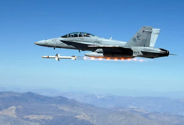 f 18 fired agm 88 missile F/A-18 Launches AGM-88 Missile