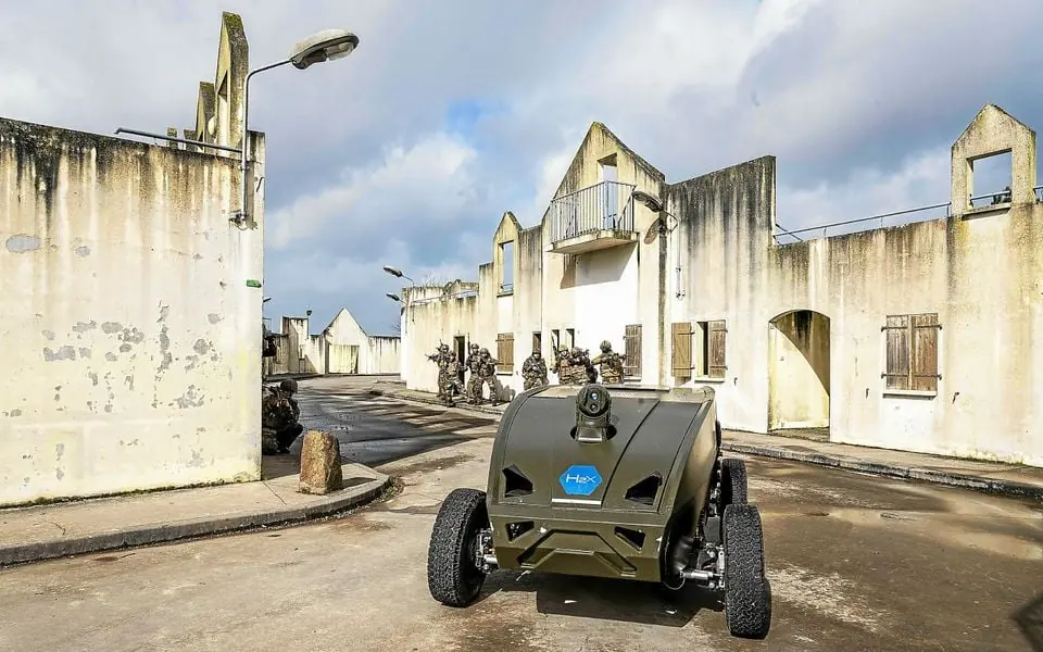 Hermione UGV at MSPO 2025 with modular design and quick hydrogen refuel.