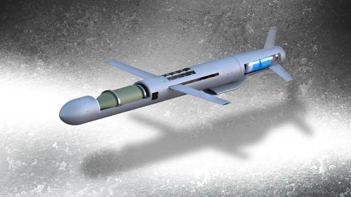 serbia vila 1 drone Loitering munition with foldable wings on display, designed for precision strike missions.