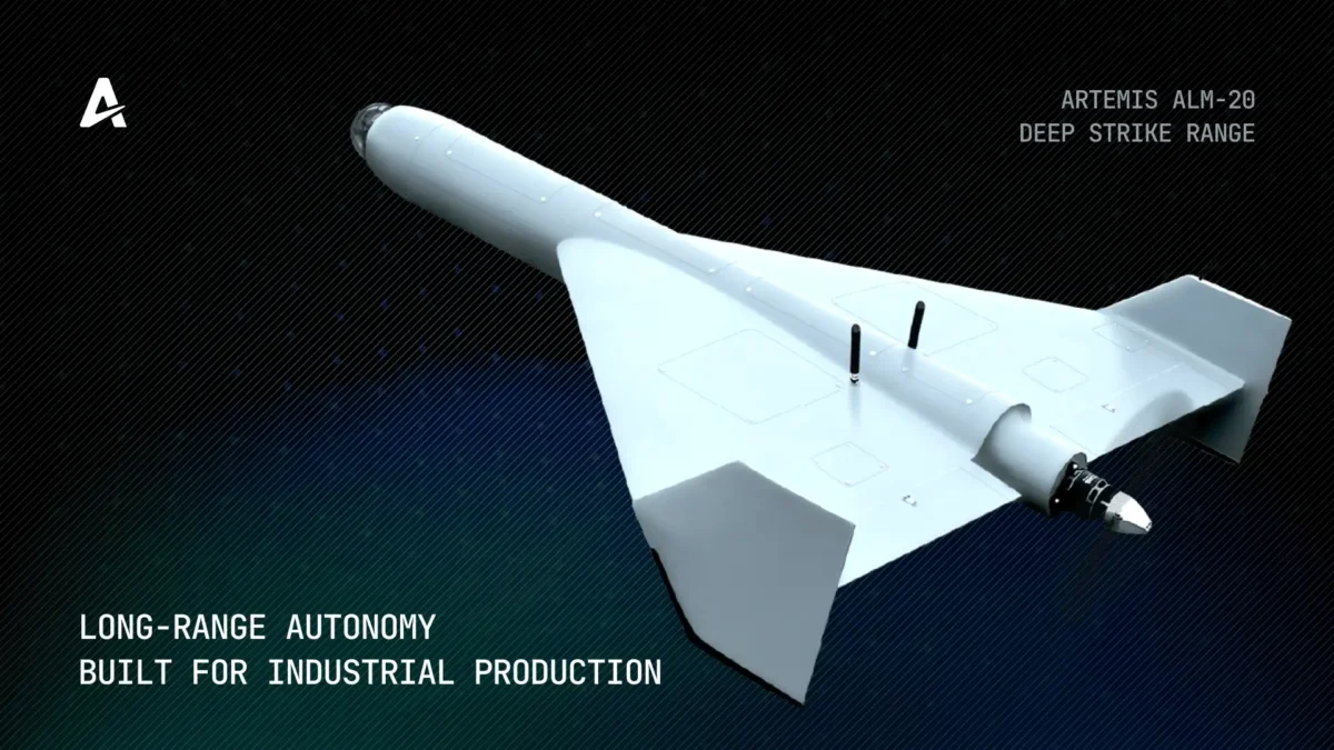 artemis alm 20 drone The Artemis ALM-20 long-range strike drone