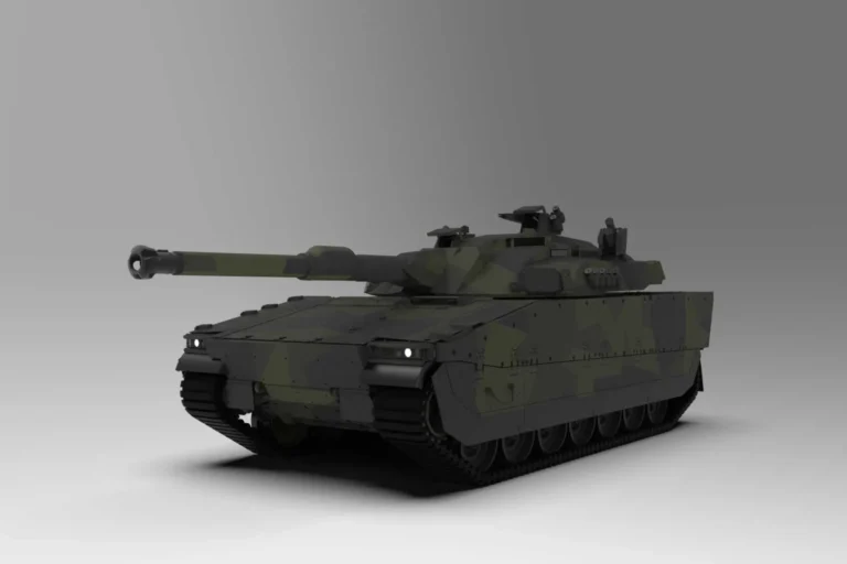 The upgraded CV90120 delivers MBT firepower in a lighter, more mobile platform.