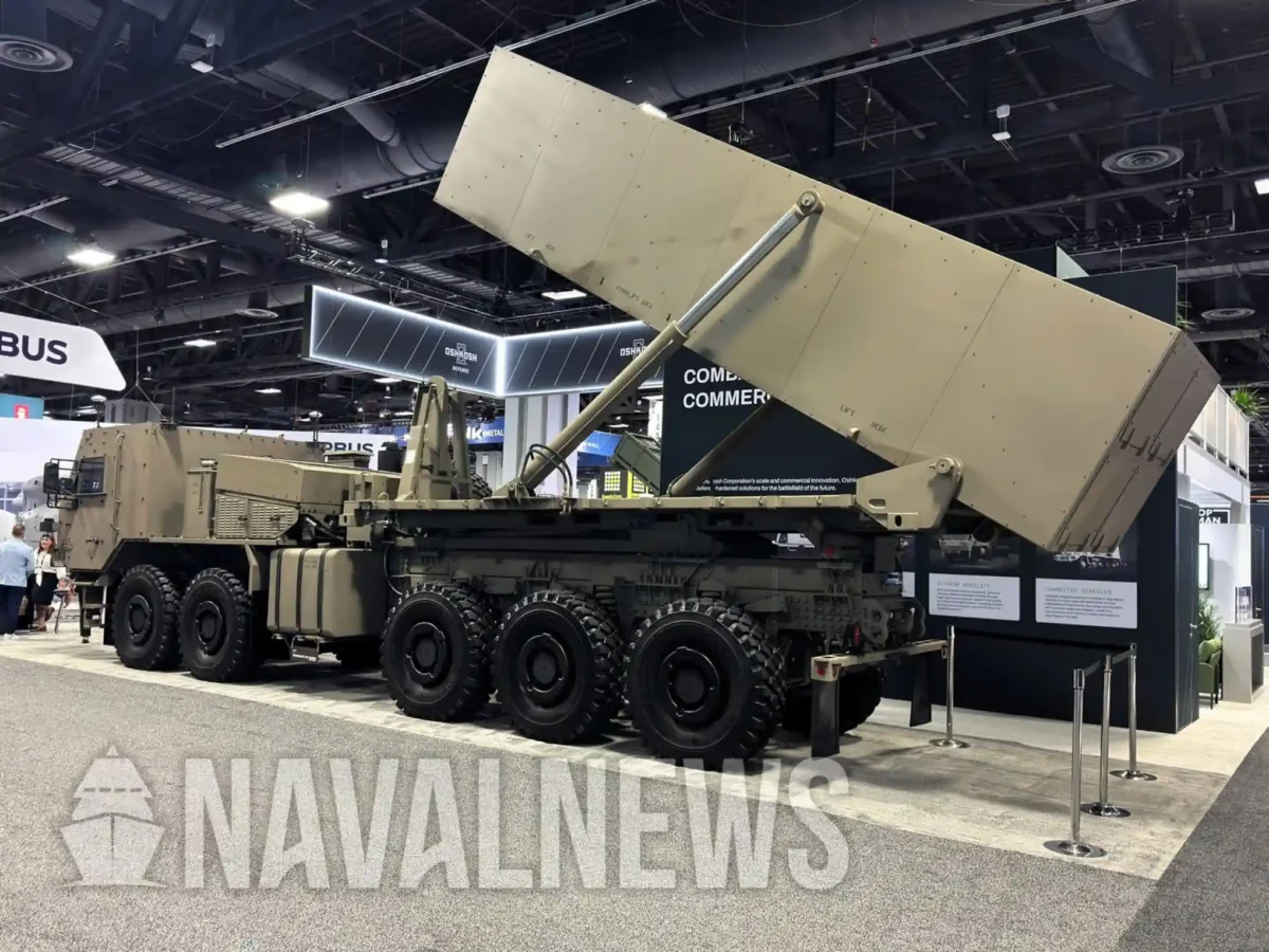 oshkosh xmav autonomous launcher display Side View of the X-MAV