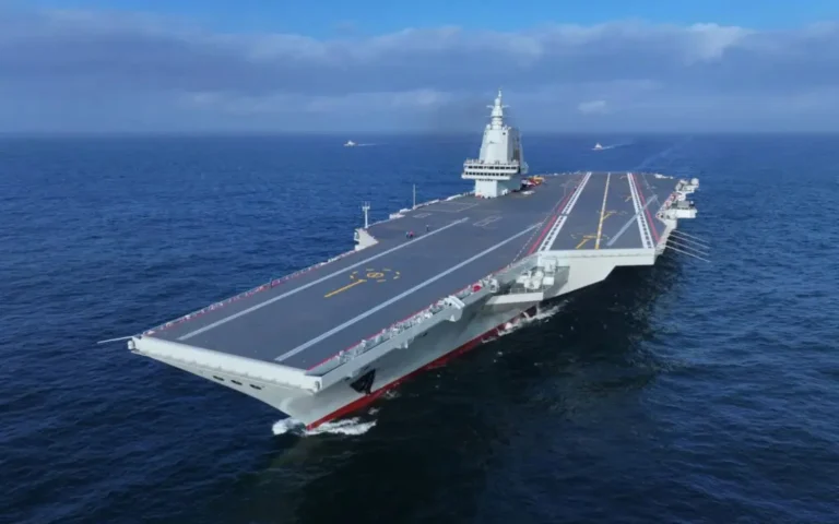 China Builds Nuclear Supercarrier: Possible look of the Type 004-class at sea.