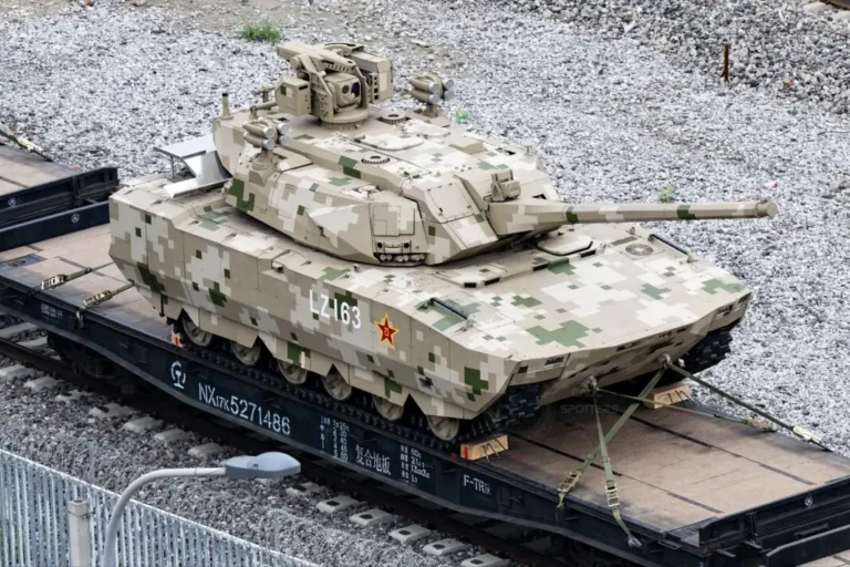 China’s Type 100 tank rolls through Beijing during a military parade