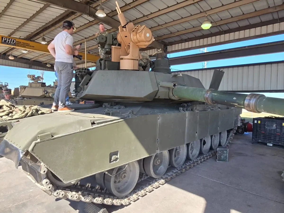 abrams bullfrog test An Abrams main battle tank fitted with a test version of the Bullfrog autonomous weapon station.