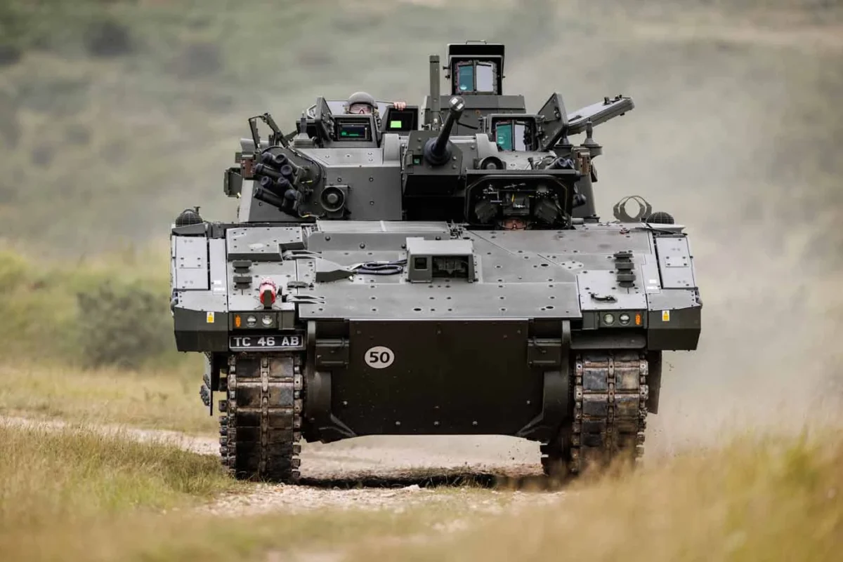 An Ajax armored fighting vehicle