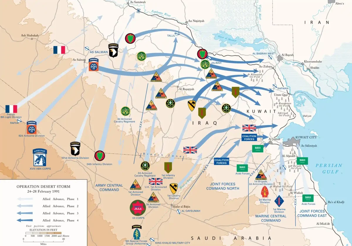 operation desert storm map