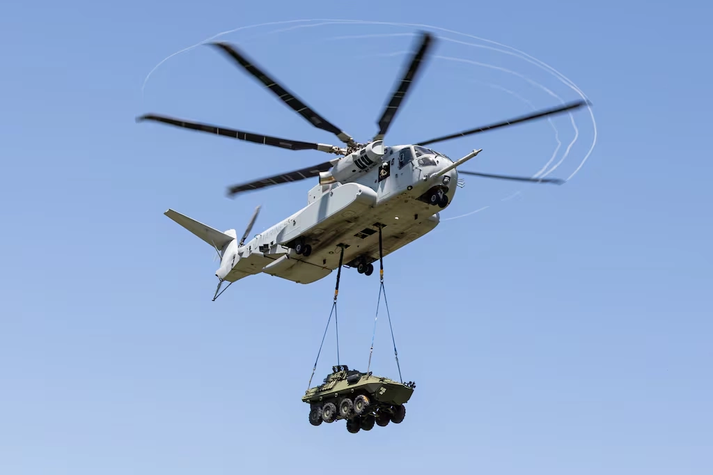 ch-53k king stallion carried armored vehicle