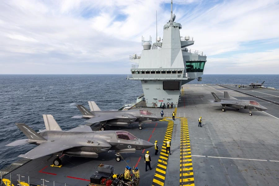 Royal Navy F-35 on HMS prince of wales