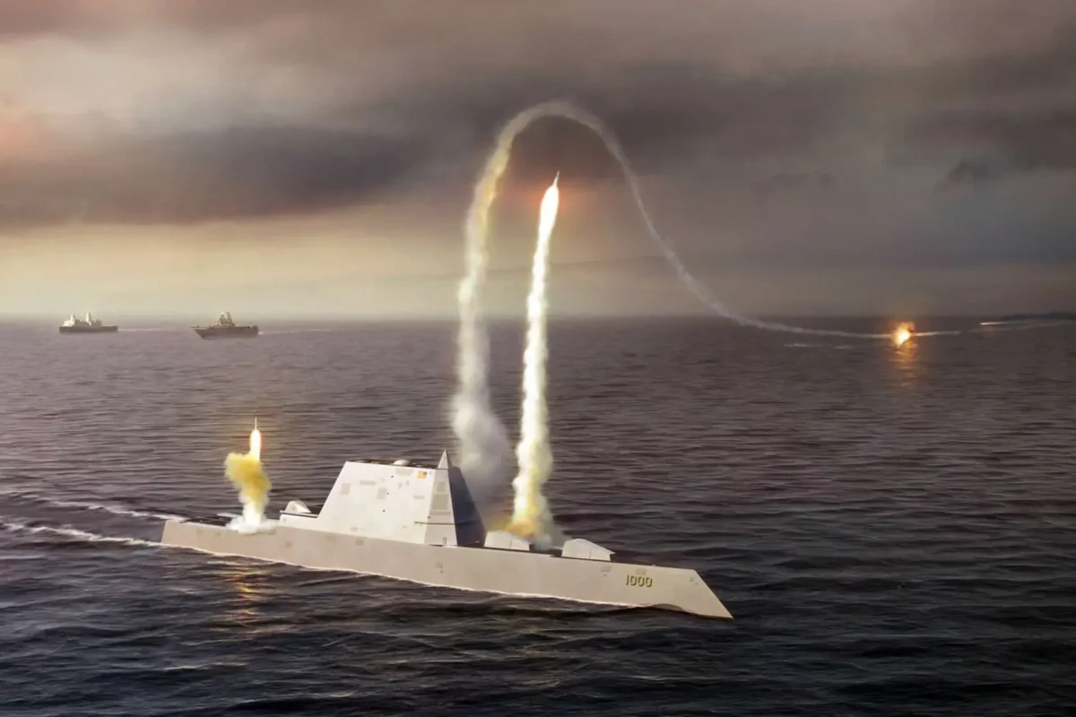 US Navy Zumwalt Destroyers US Navy Zumwalt Destroyers Firing