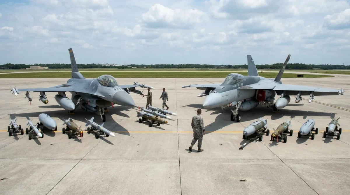 F 16 vs F 18 weapons F-16 vs F-18 weapons